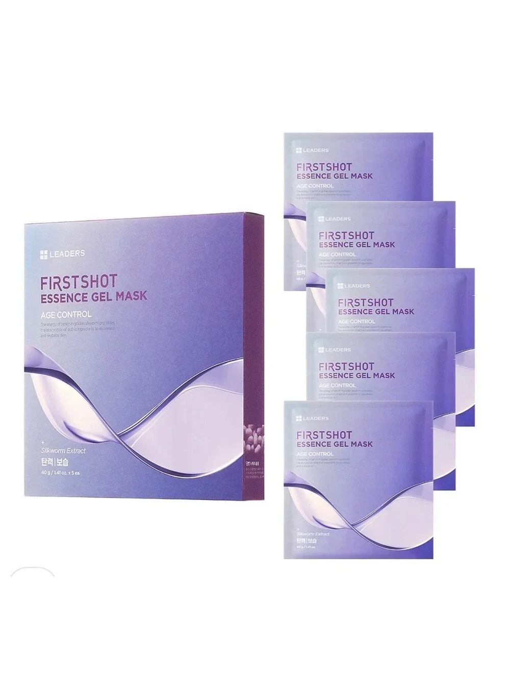 5 pack of Masks Leaders Firstshot Essence Gel Mask Age Control Skincare Set